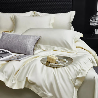 Classic White Grey Egyptian Cotton 1000TC Bedding Set